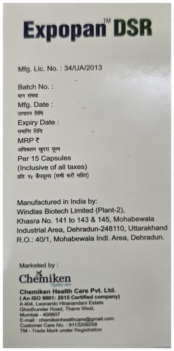 Expopan DSR 30/40mg Capsule PR 15s