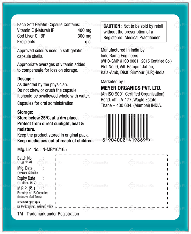 Meyer's Ultra Omega Plus Soft Gelatin Capsule 15s