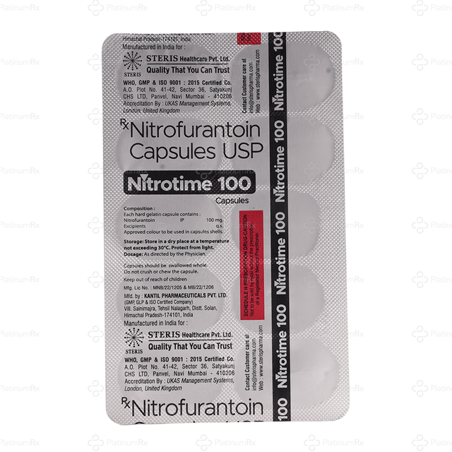 Nitrotime 100mg Capsule 10s