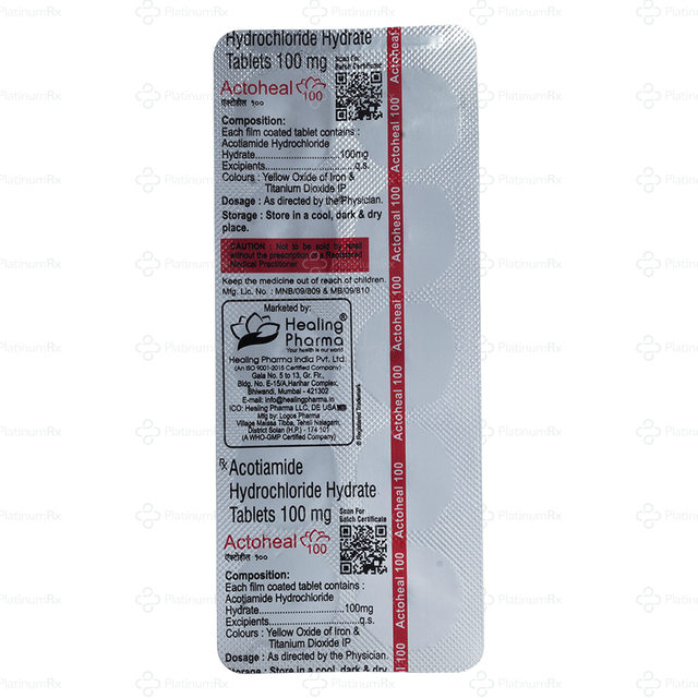 Actoheal 100mg Tablet 10s
