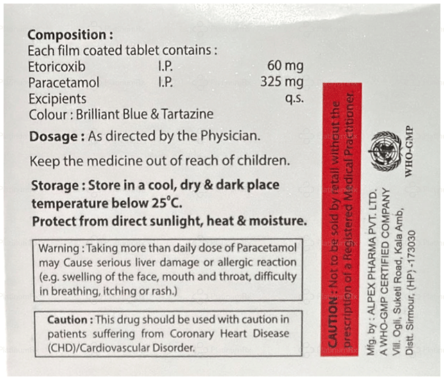 Etoair Plus 60/325mg Tablet 10s