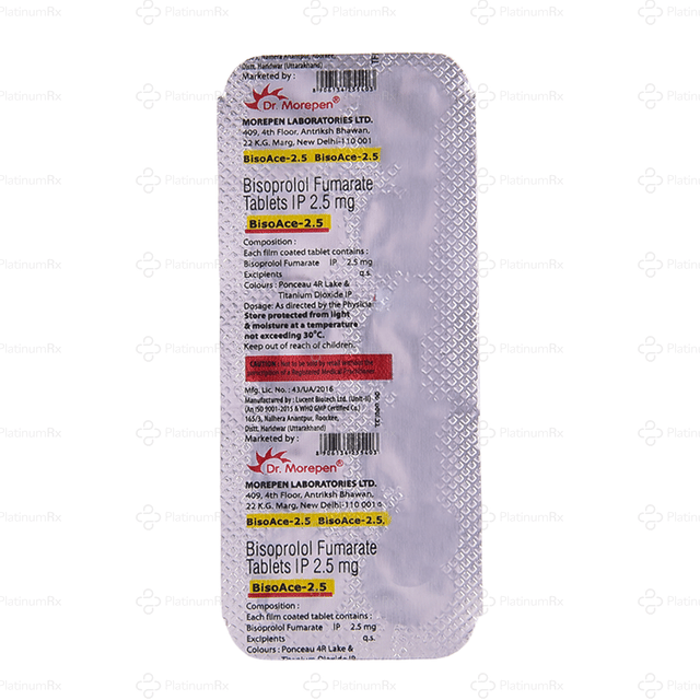 Bisoace 2.5mg Tablet 10s