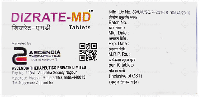 Dizrate 20/40mg Tablet MD 10s