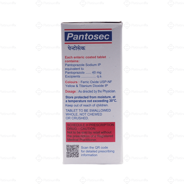 Pantosec 40mg Tablet 10s