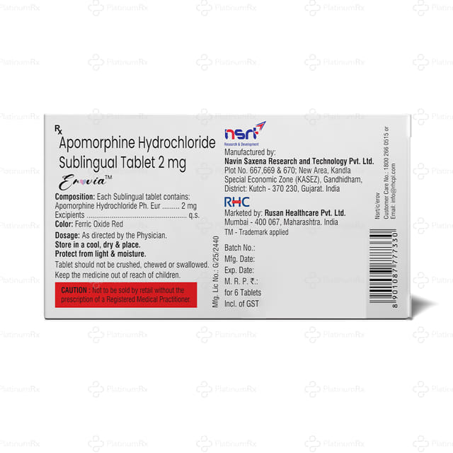 Erovia 2mg Sublingual Tablet Orange 6s
