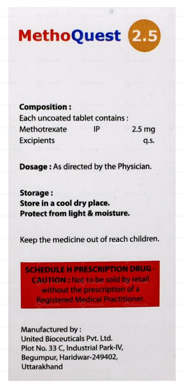 Methoquest 2.5mg Tablet 10s