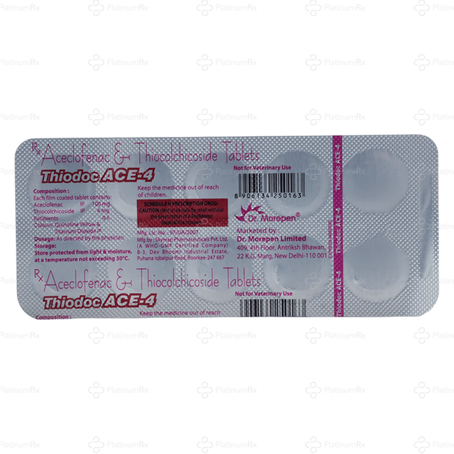 Thiodoc Ace 100/4mg Tablet 10s