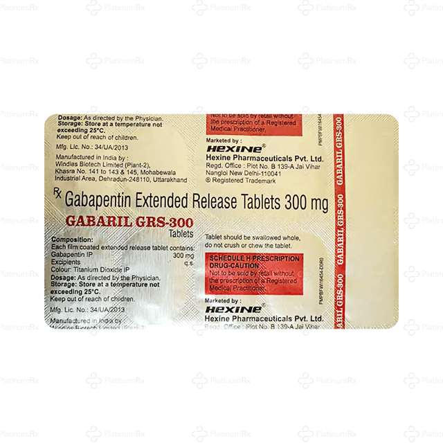 Gabaril GRS 300mg Tablet ER 10s