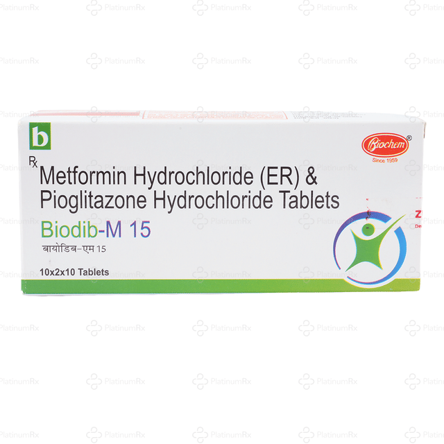 Biodib M 15/500mg Tablet ER 10s