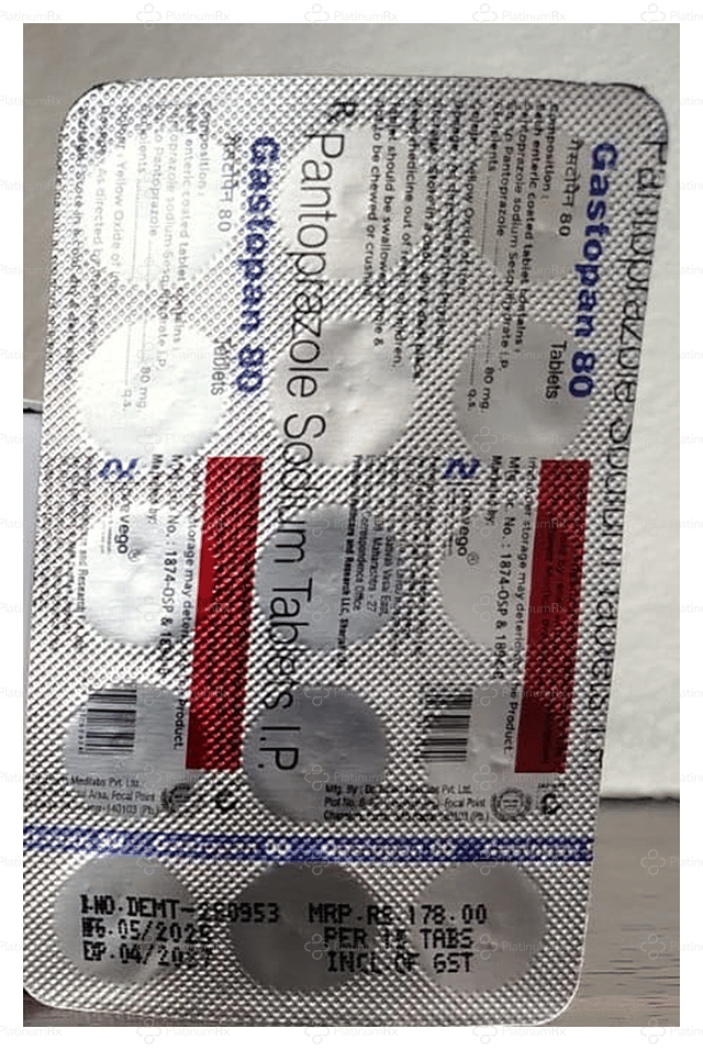 Gastopan 80mg Tablet 15s