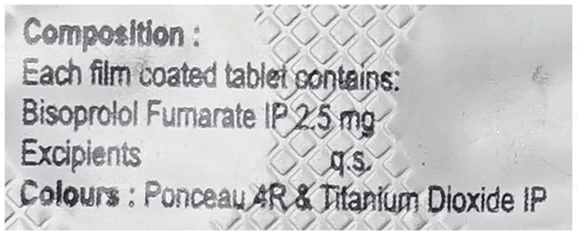 BISOPeco 2.5mg Tablet 15s
