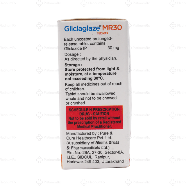 Gliclaglaze 30mg MR Tablet 10s