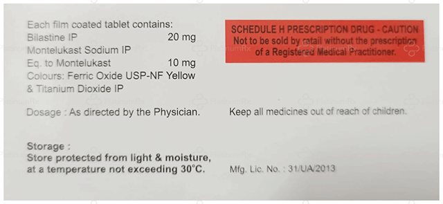 Bilacope M 20/10mg Tablet 10s