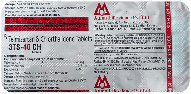 3TS 12.5/40mg CH Tablet 15s