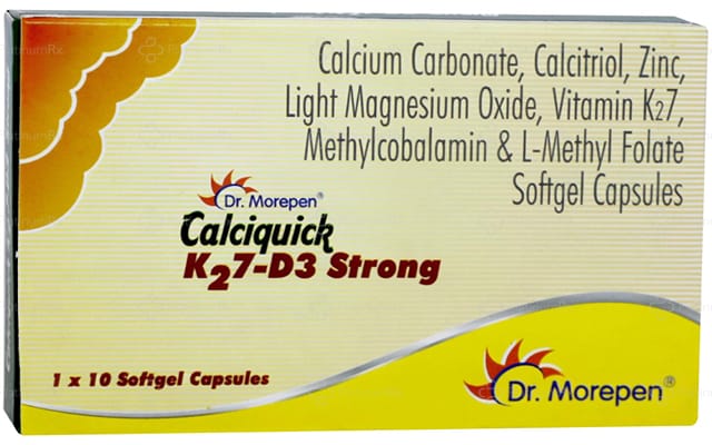 Calciquick K2 7 D3 Strong soft Capsule 10s