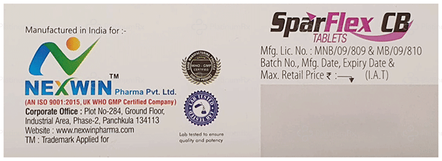 SparFlex CB 200/15mg Tablet SR 10s