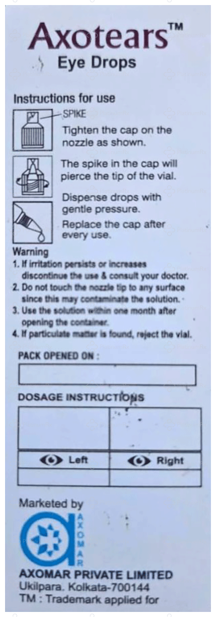 Axotears Ophthalmic Solution 10ml