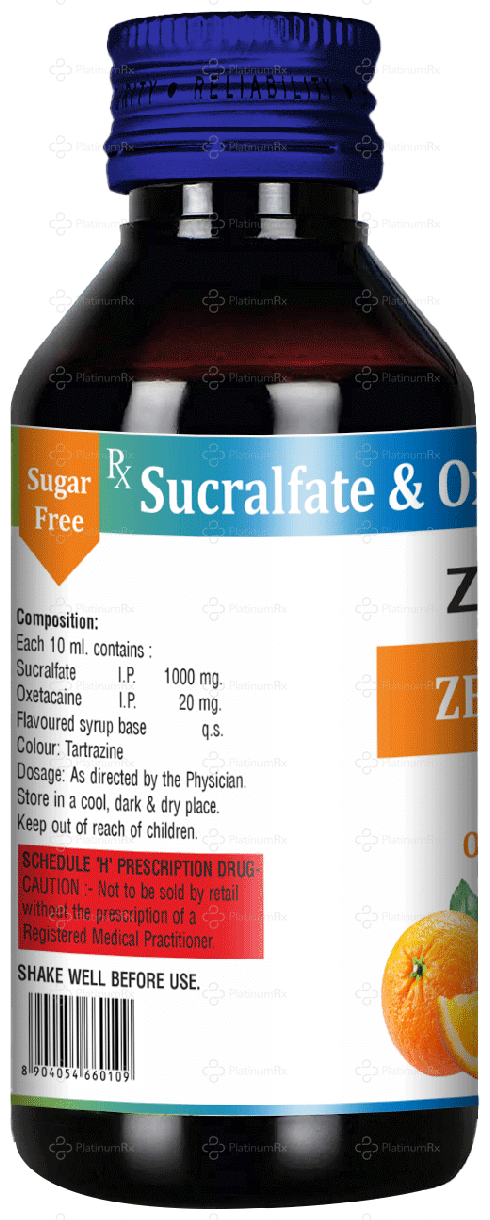 Zeecaine S 20/1000mg Orange Sugar Free Oral Suspension 200ml