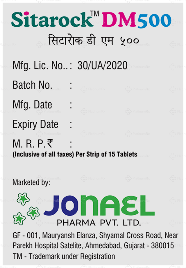Sitarock DM 10/500/100mg Tablet ER 15s
