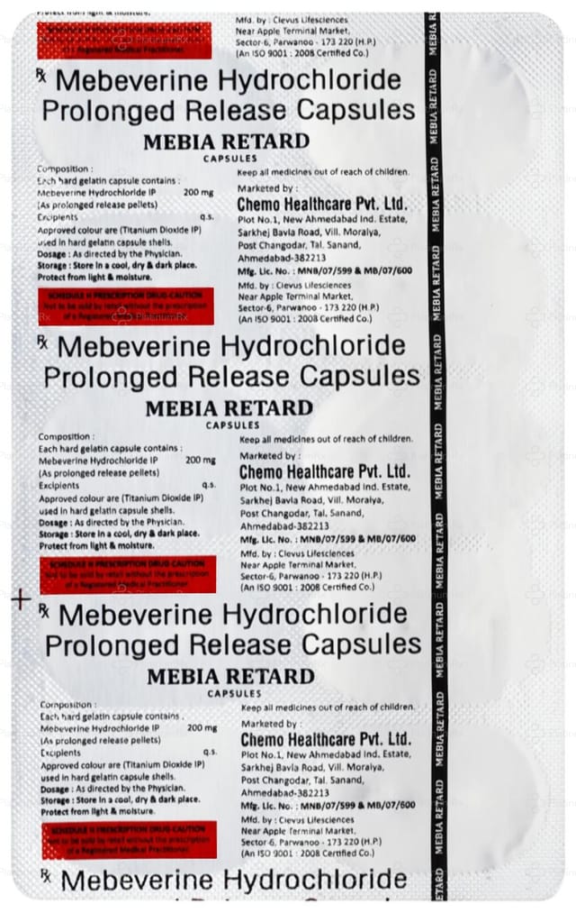 Mebia Retard 200mg Capsule PR 10s