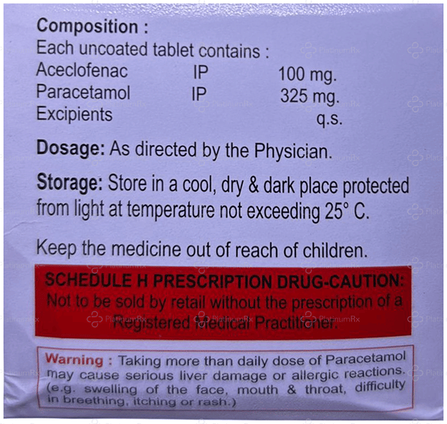 Etynac P 100/325mg Tablet 10s