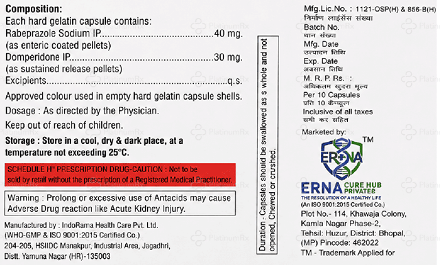 Raberna D 30/40mg Capsule SR 10s