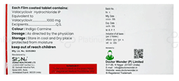 Valcizap 1000mg Tablet 3s