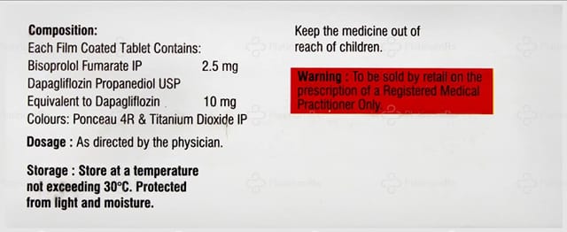 Bisocor Dapa 2.5/10mg Tablet 10s