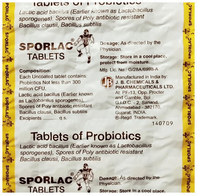 Sporlac 300M Tablet 25s