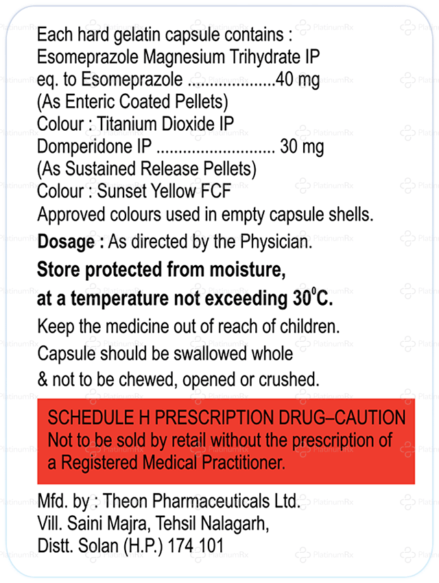 Somivex D 30/40mg Capsule SR 10s