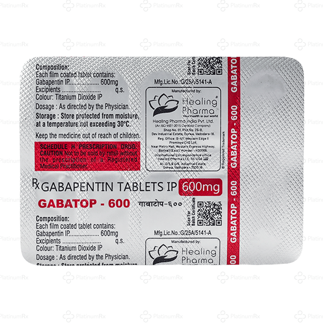 Gabatop 600mg Tablet 10s