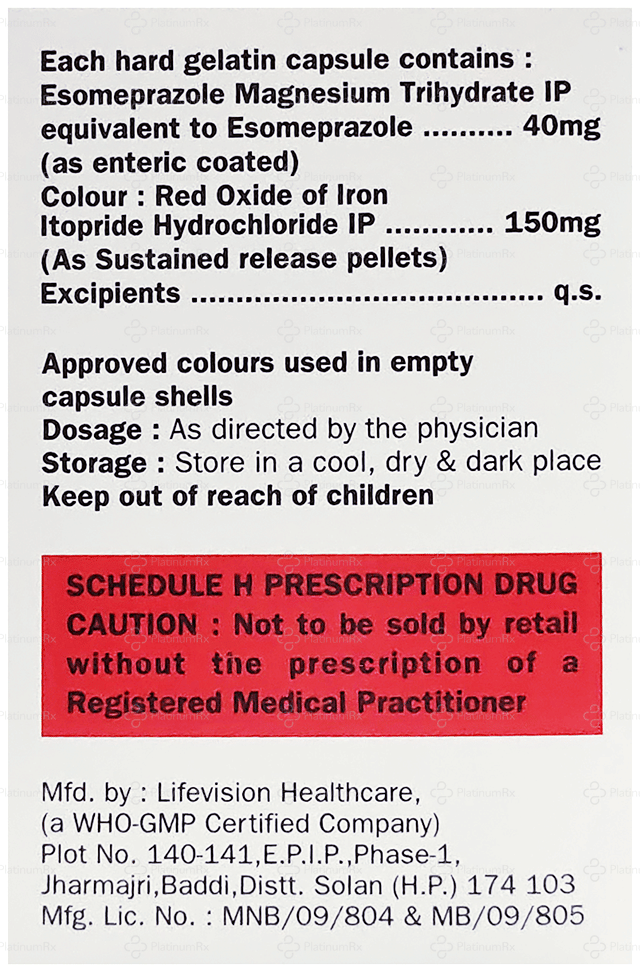 Esmowell IT 40/150mg Capsule SR 10s