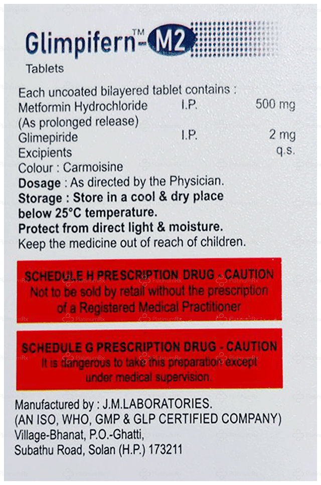 Glimpifern M 2/500mg Tablet PR 10s