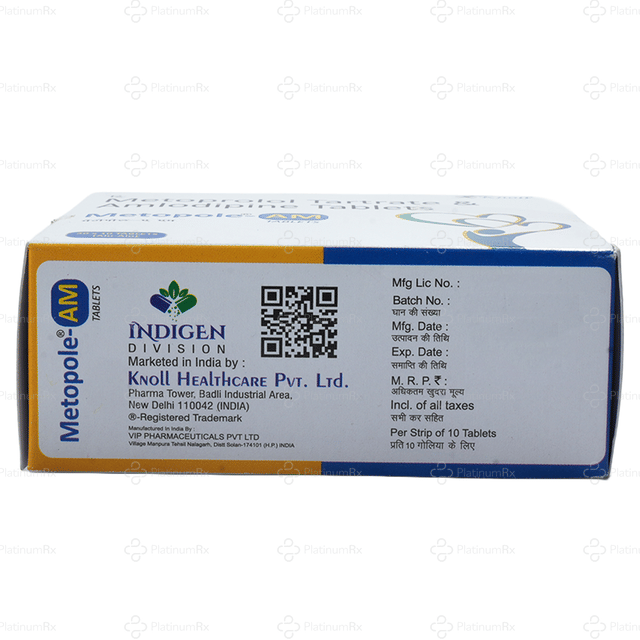 Metopole AM 5/50mg Tablet 10s