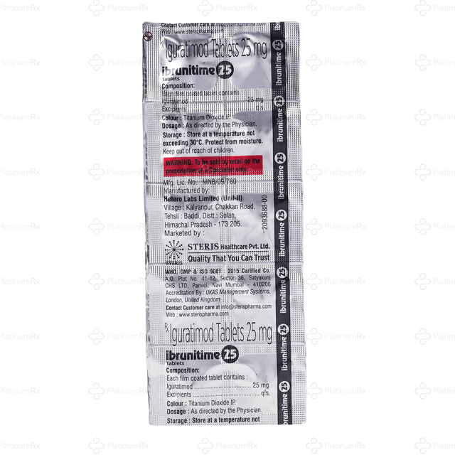 Ibrunitime 25mg Tablet 10s