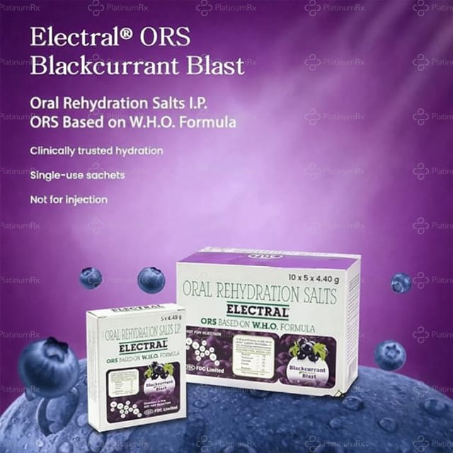 Electral ORS Blackcurrant Flavour Powder 21.8gm