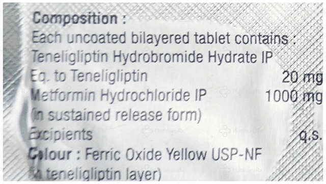 TENLIeco M Forte 1000/20mg Tablet PR 15s