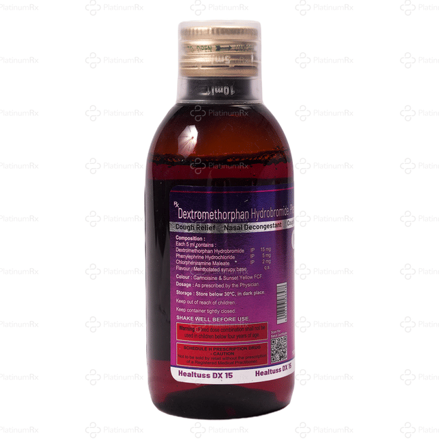 Healtuss-DX 15/5/2mg Syrup 100ml