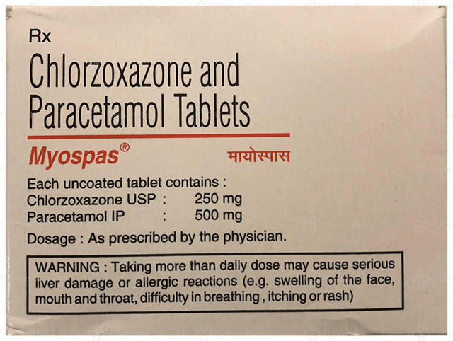 Myospas 500/250mg Tablet 10s