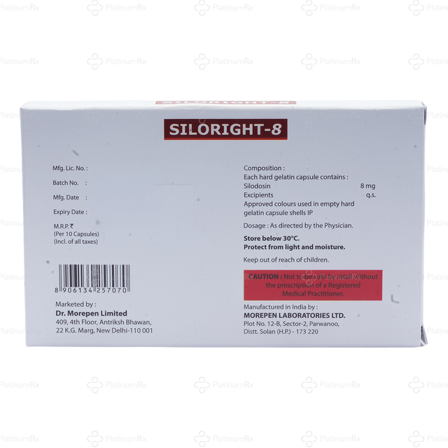 Siloright 8mg Capsule 10s