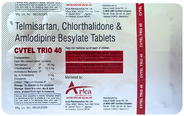 Cvtel Trio 5/12.5/40mg Tablet 15s