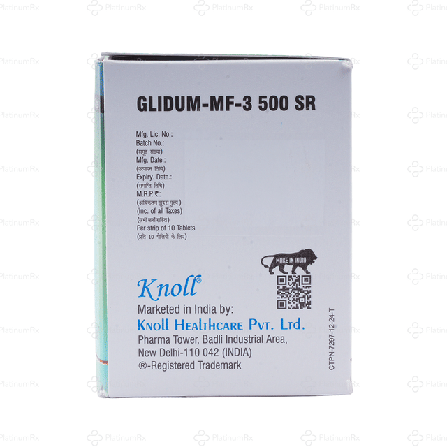 Glidum MF 3/500mg Tablet SR 10s