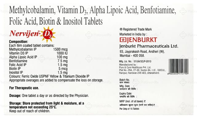 Nervijen D3 1500/100mcg Tablet 15s