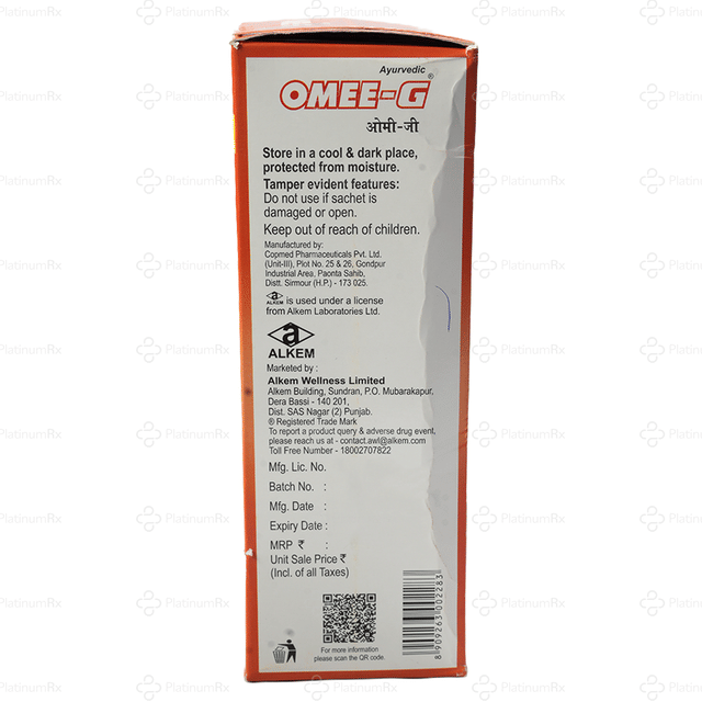 Omee G Orange Flavour Sachet 5gm