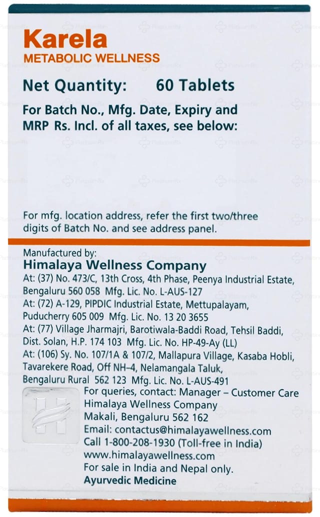 Himalaya Karela 250mg Tablet 60s