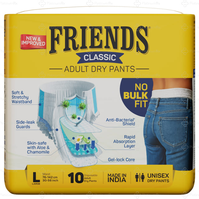 Friends Classic Adult Dry Pant Large Diaper 10s
