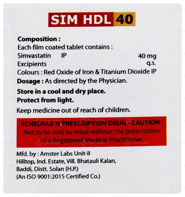 SIM HDL 40 Tablet 10s