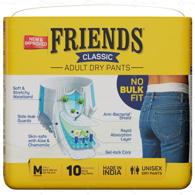 Friends Classic Adult Dry Pant Medium Diaper 10s