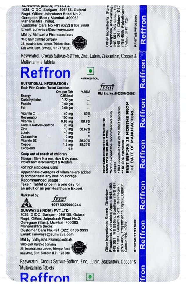 Reffron Tablet 15s