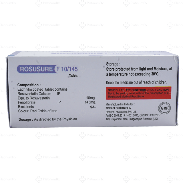 Rosusure F 10/145mg Tablet 10s